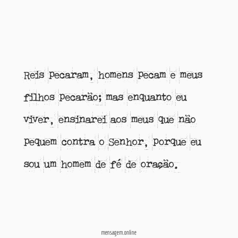 Reis pecaram