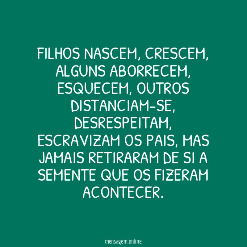 Filhos nascem