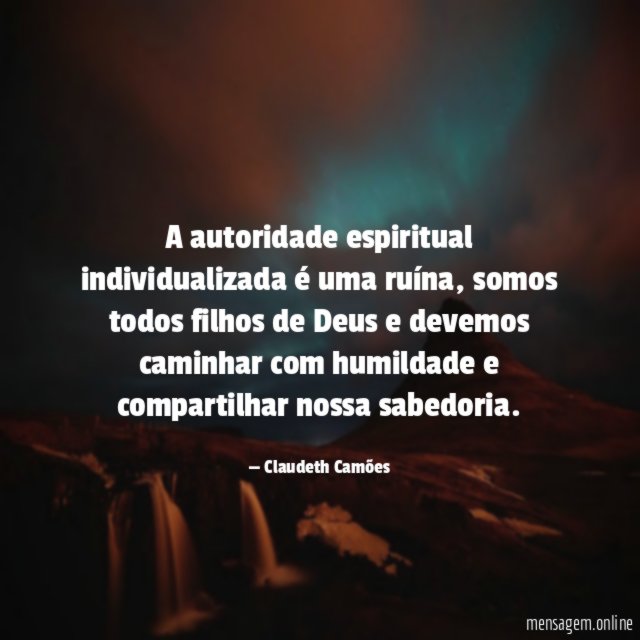 A autoridade espiritual individualizada é uma ruína