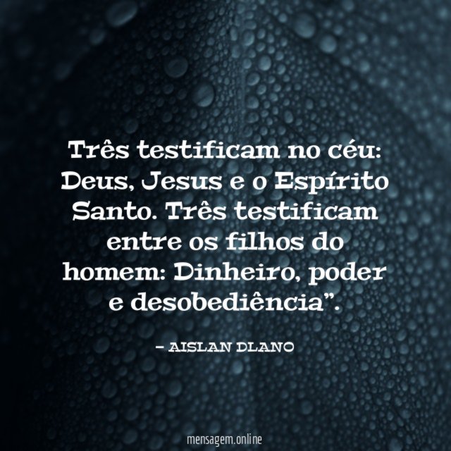 Três testificam no céu