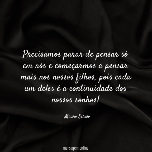 Precisamos parar de pensar só em nós