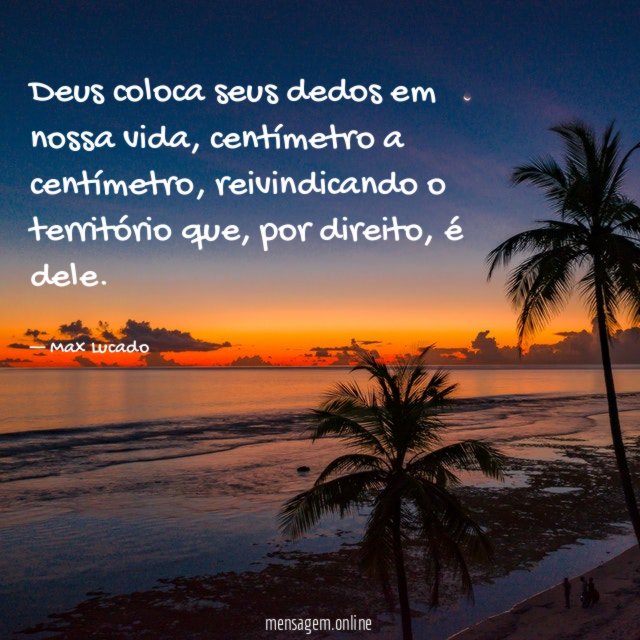 Deus coloca seus dedos em nossa vida