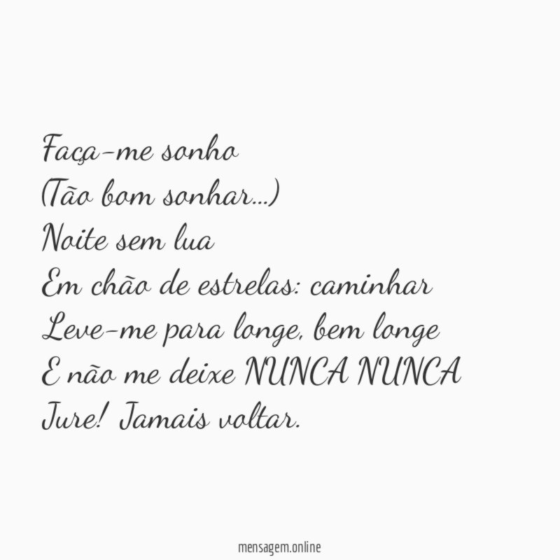 Faça-me sonho (Tão bom sonhar