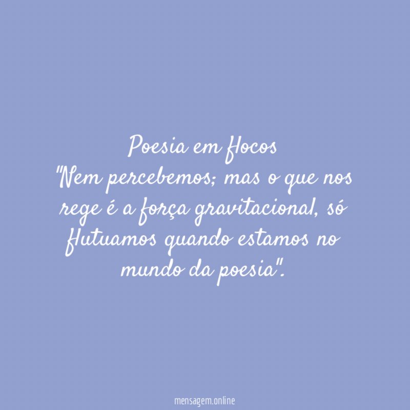 Poesia em flocos