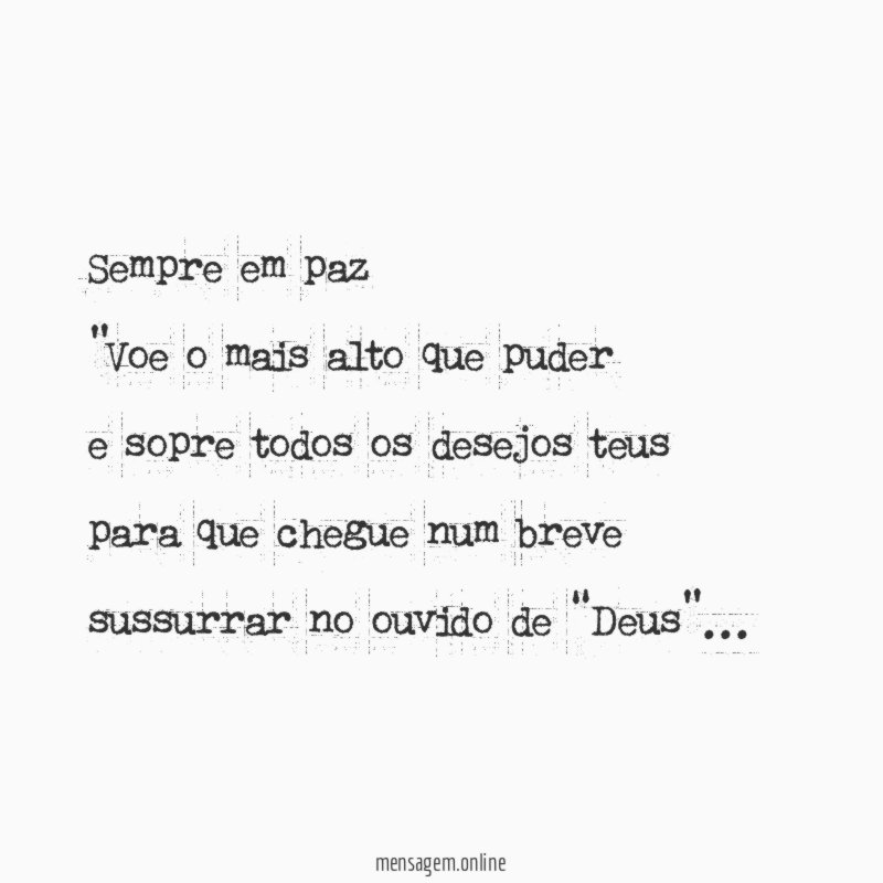Sempre em paz