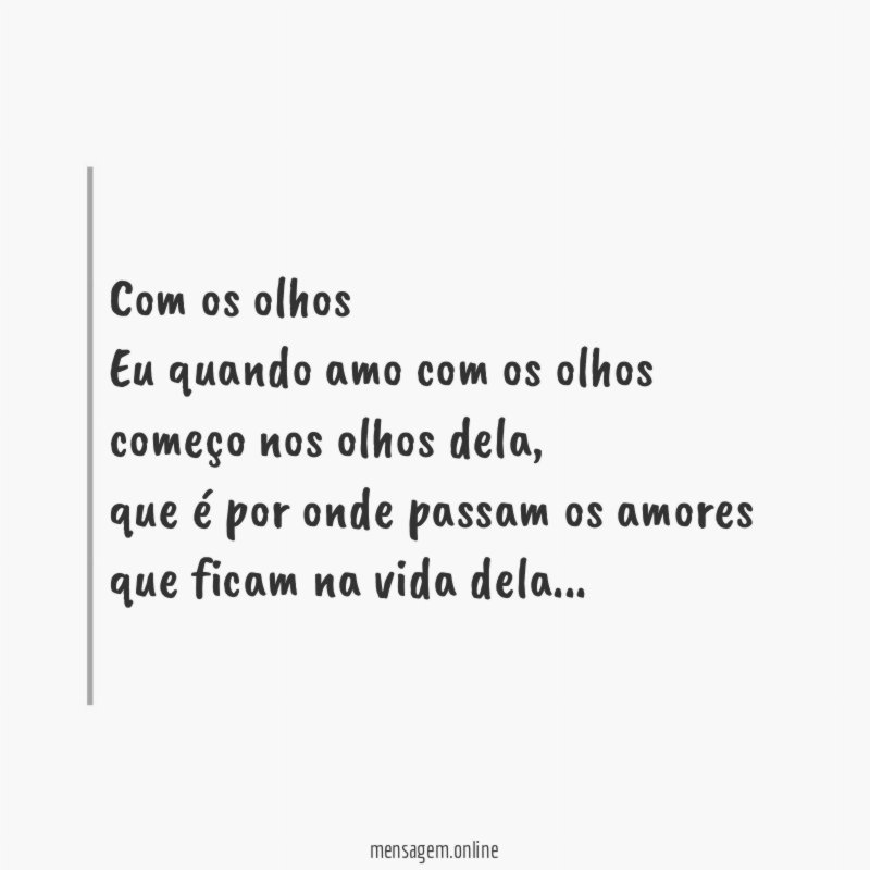 Com os olhos