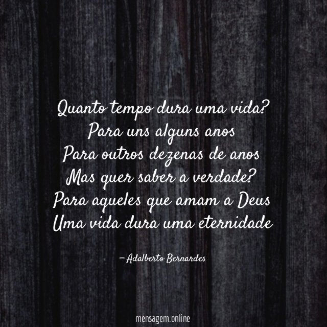 Quanto tempo dura uma vida