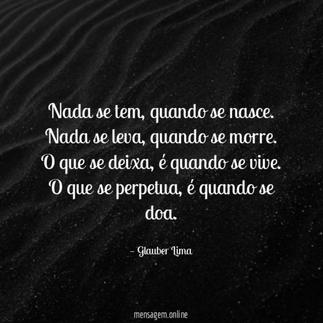 Nada se tem