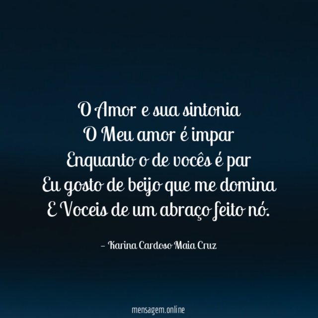 O Amor e sua sintonia