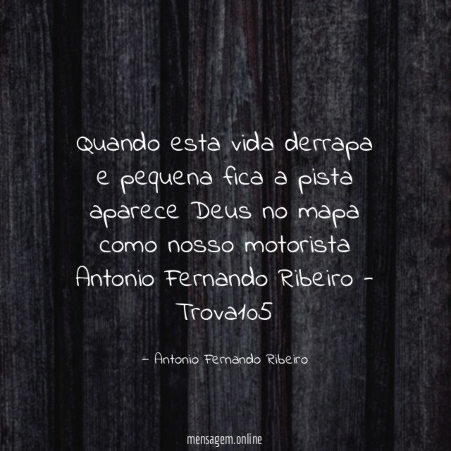 Quando esta vida derrapa e pequena fica a pista aparece