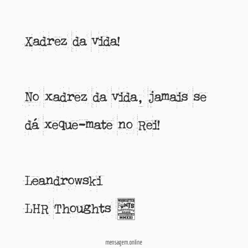 Xadrez da vida!