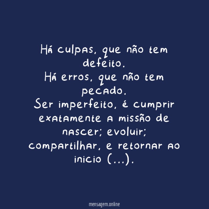 Há culpas