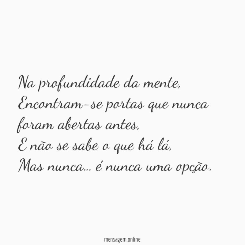 Na profundidade da mente