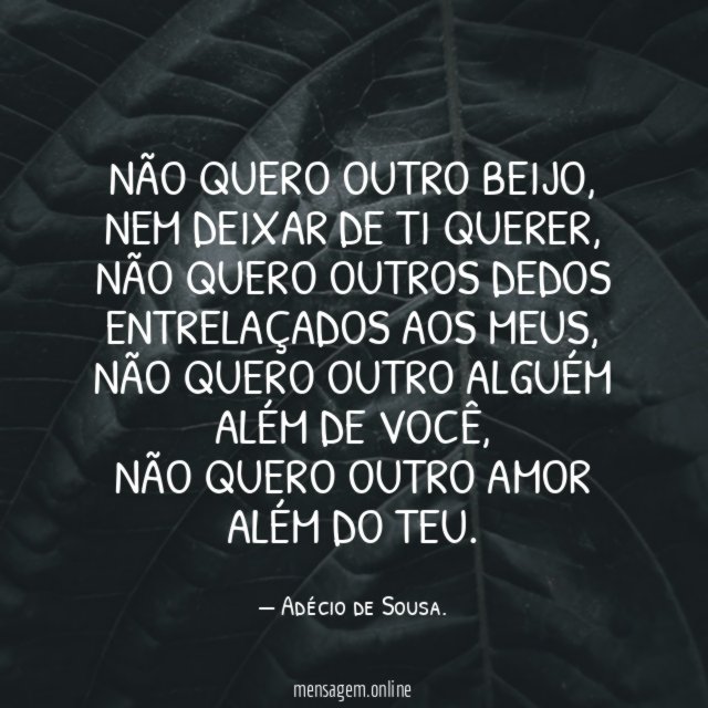 Não quero outro beijo