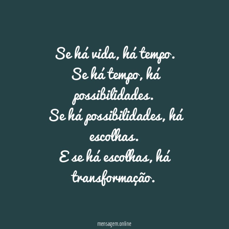 Se há vida