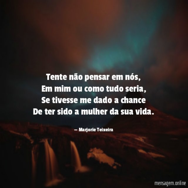 Tente não pensar em nós