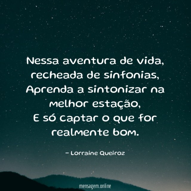 Nessa aventura de vida