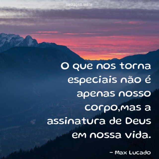 O que nos torna especiais não é apenas nosso corpo