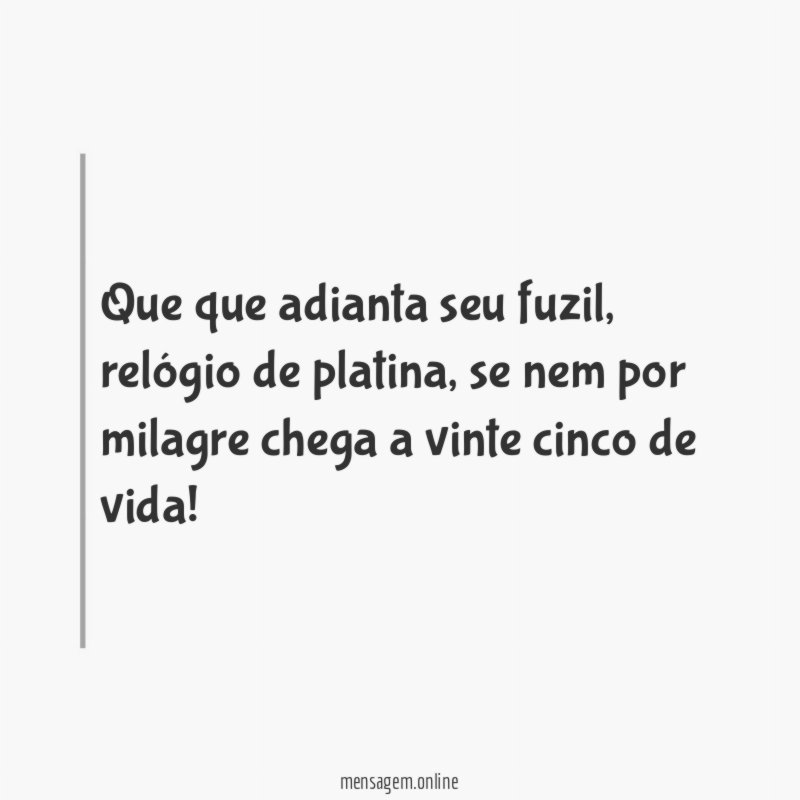 Que que adianta seu fuzil