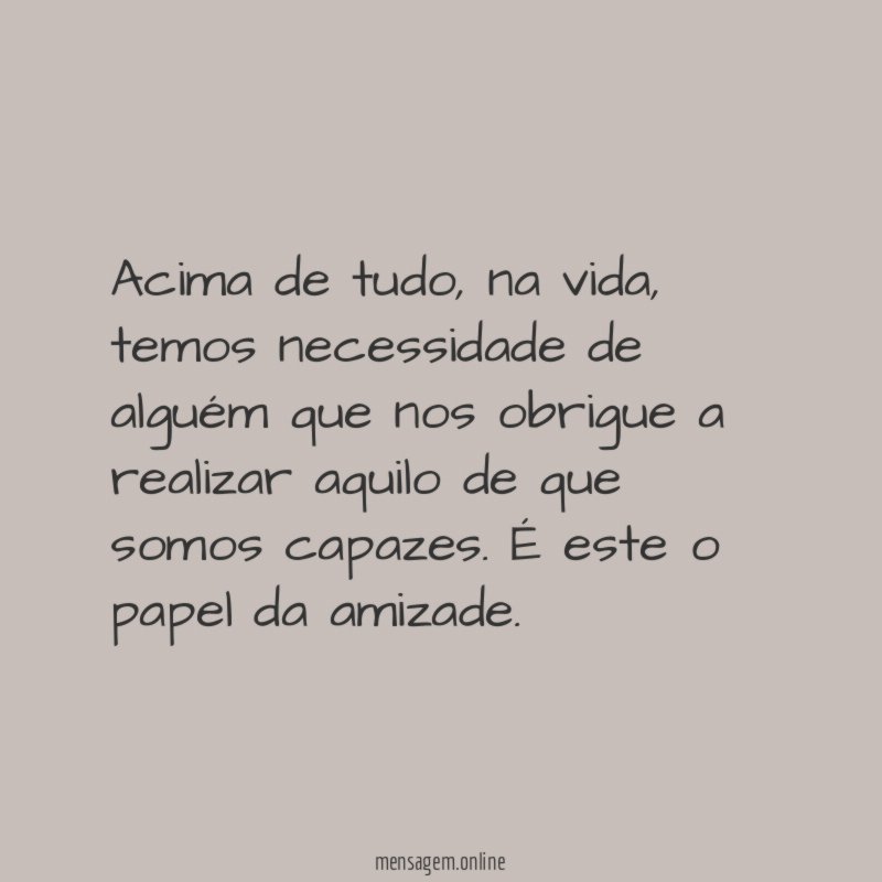 Acima de tudo