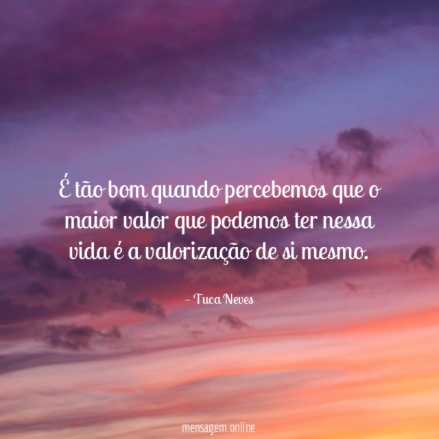 É tão bom quando percebemos que o maior