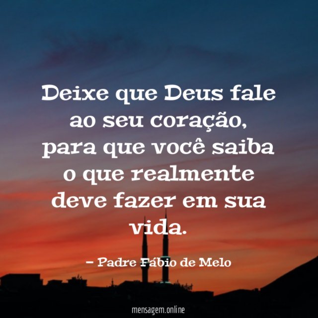 Deixe que Deus fale ao seu coração