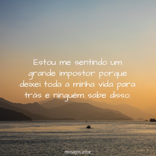 Estou me sentindo um grande impostor porque deixei