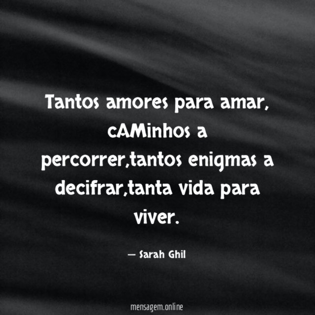 Tantos amores para amar