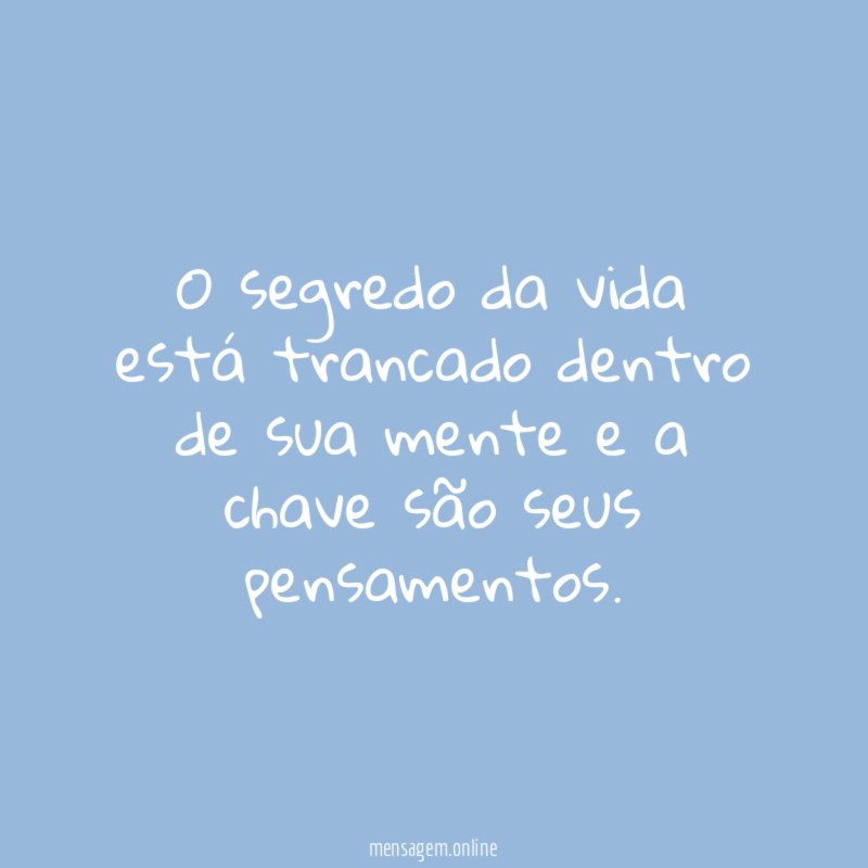 O segredo da vida está trancado dentro de