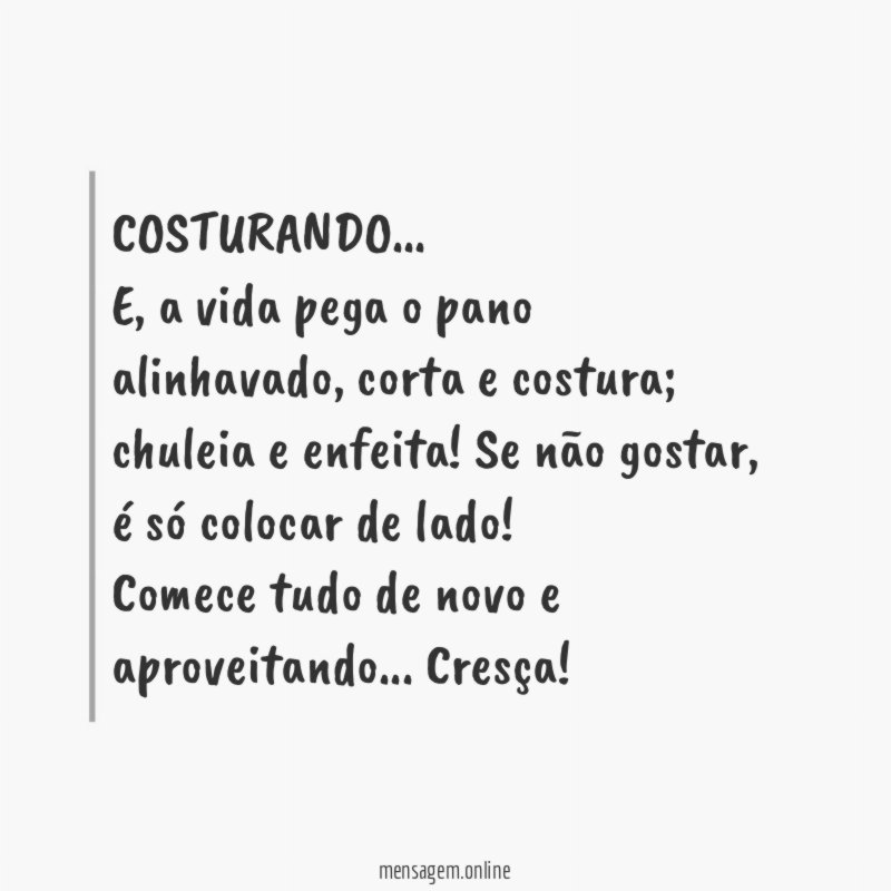 COSTURANDO…