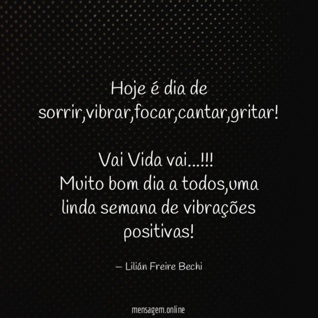 Hoje é dia de sorrir