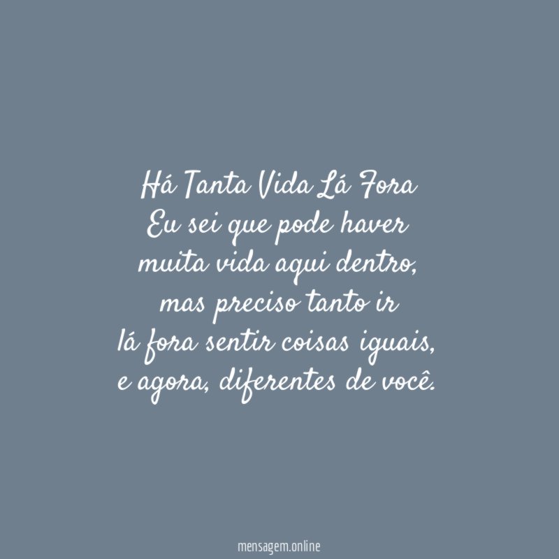 Há Tanta Vida Lá Fora