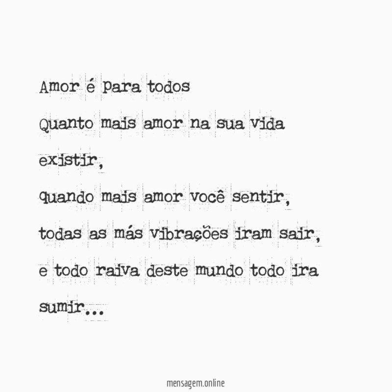 Amor é para todos
