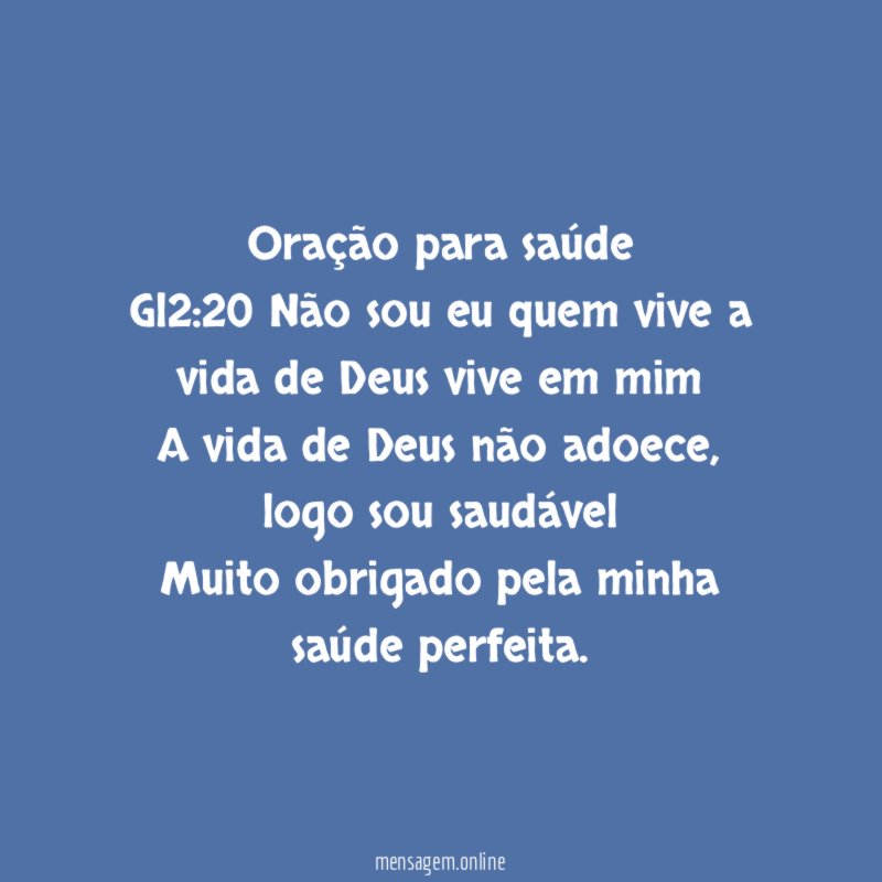 Oração para saúde Gl2