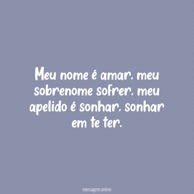 Meu nome é amar