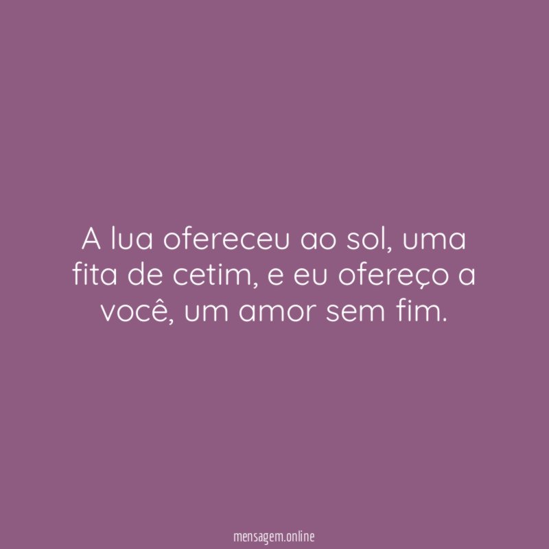 A lua ofereceu ao sol