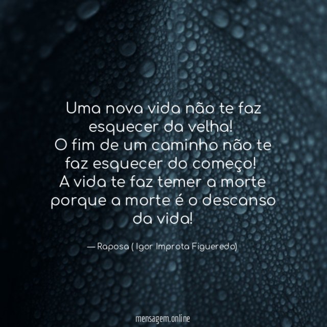 Uma nova vida não te faz esquecer da velha