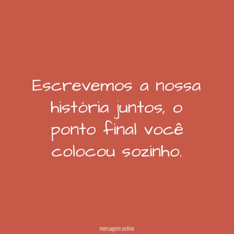 Escrevemos a nossa história juntos