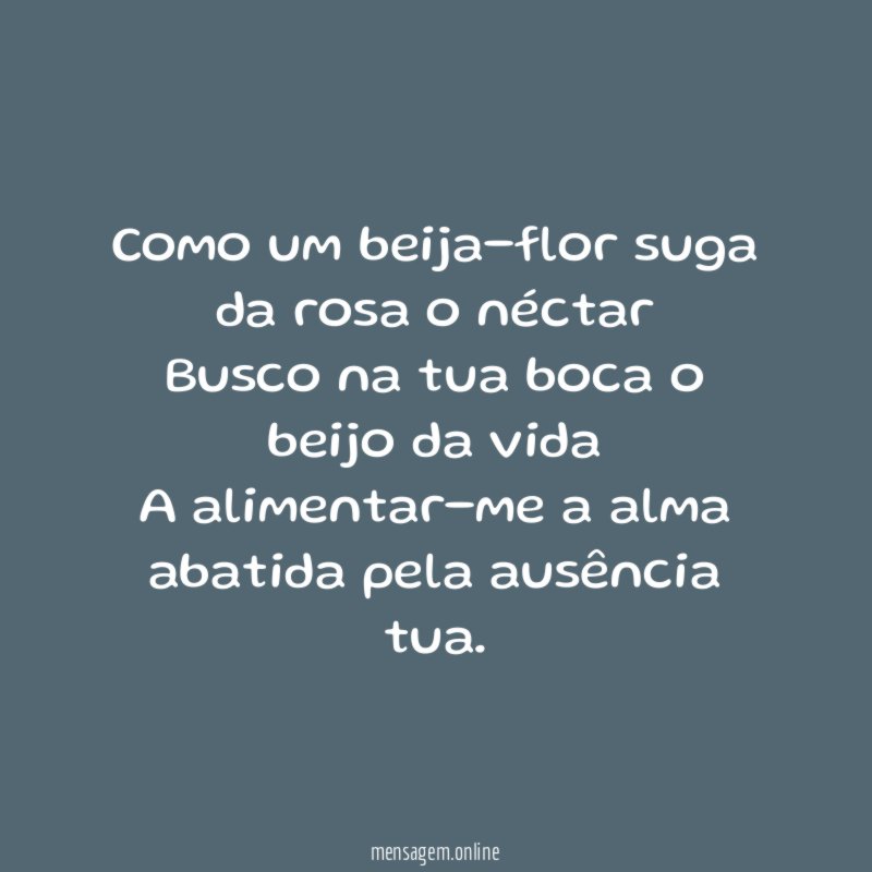 Como um beija-flor suga da rosa o néctar Busco