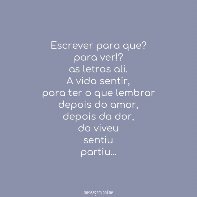 escrever para que