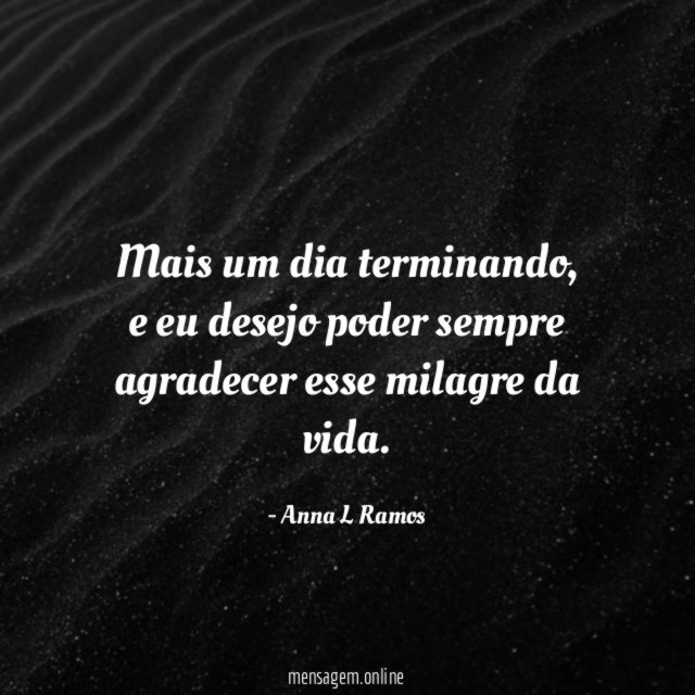 Mais um dia terminando