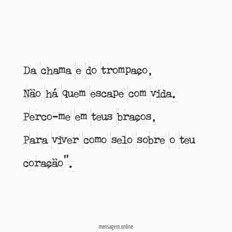 Da chama e do trompaço