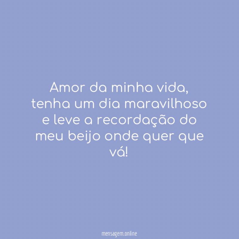 Um beijo para minha namorada