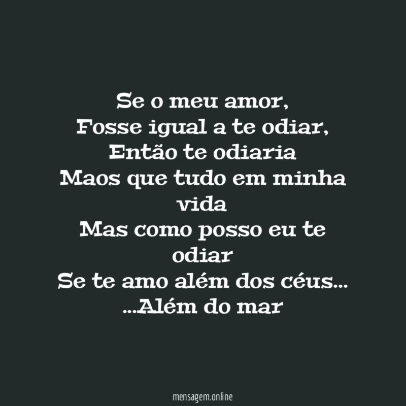 Se o meu amor