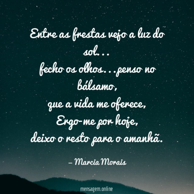 Entre as frestas vejo a luz do sol