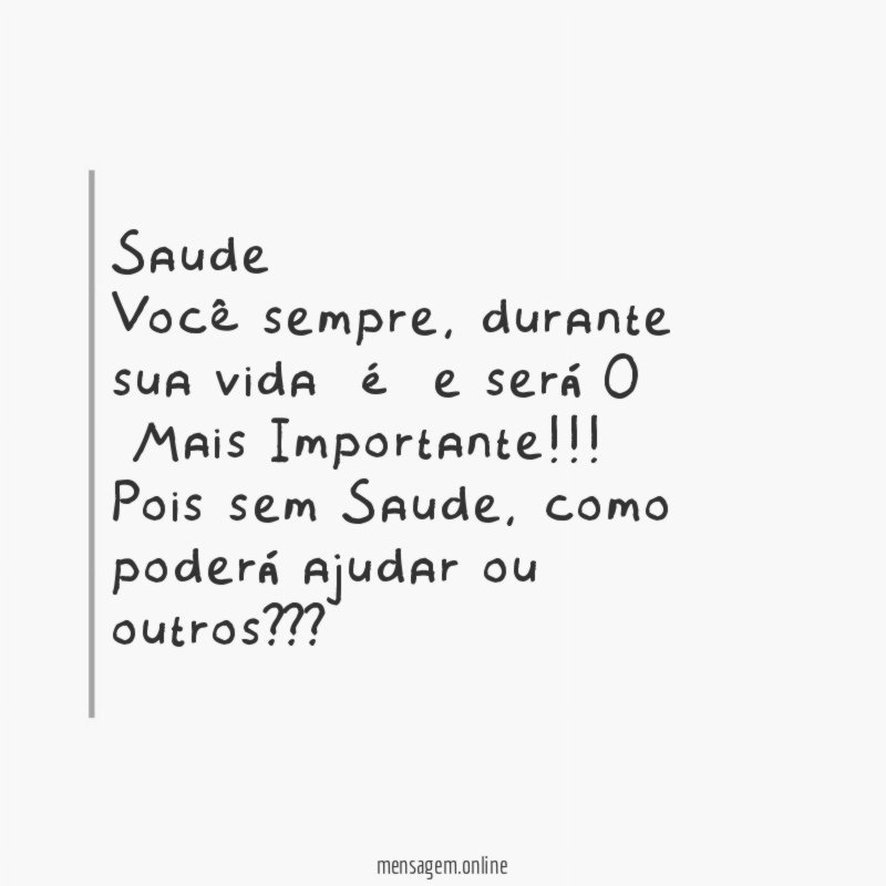 Saude Você sempre