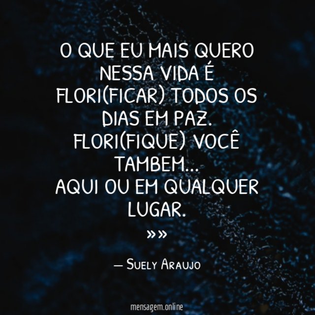 O que eu mais quero nessa vida é