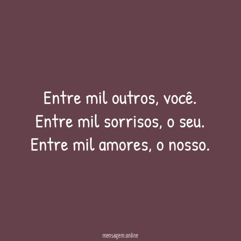 Entre mil outros
