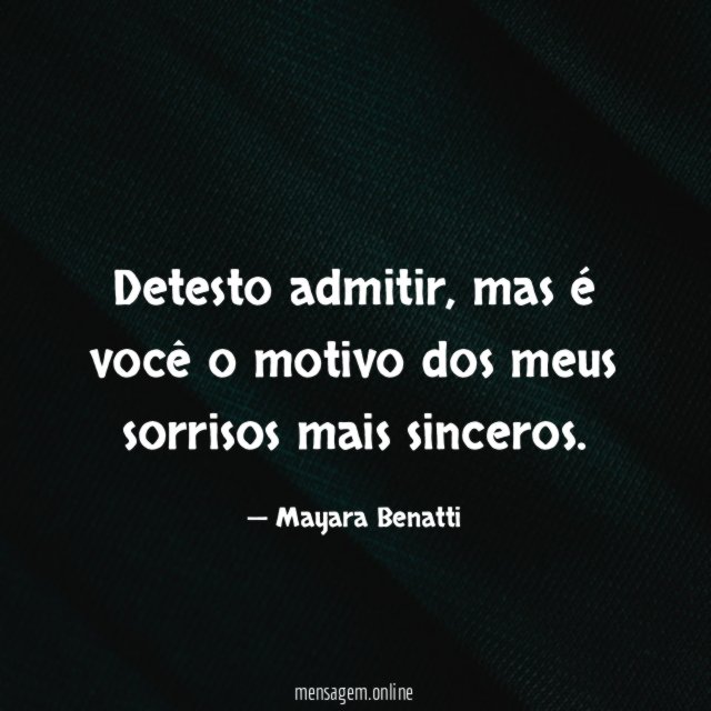 Detesto admitir