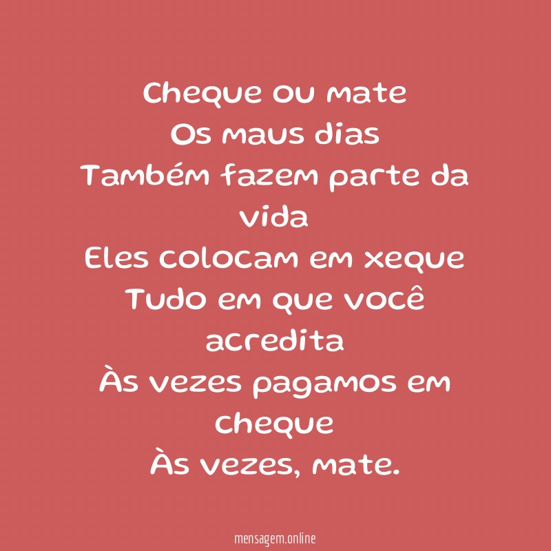 Cheque ou mate